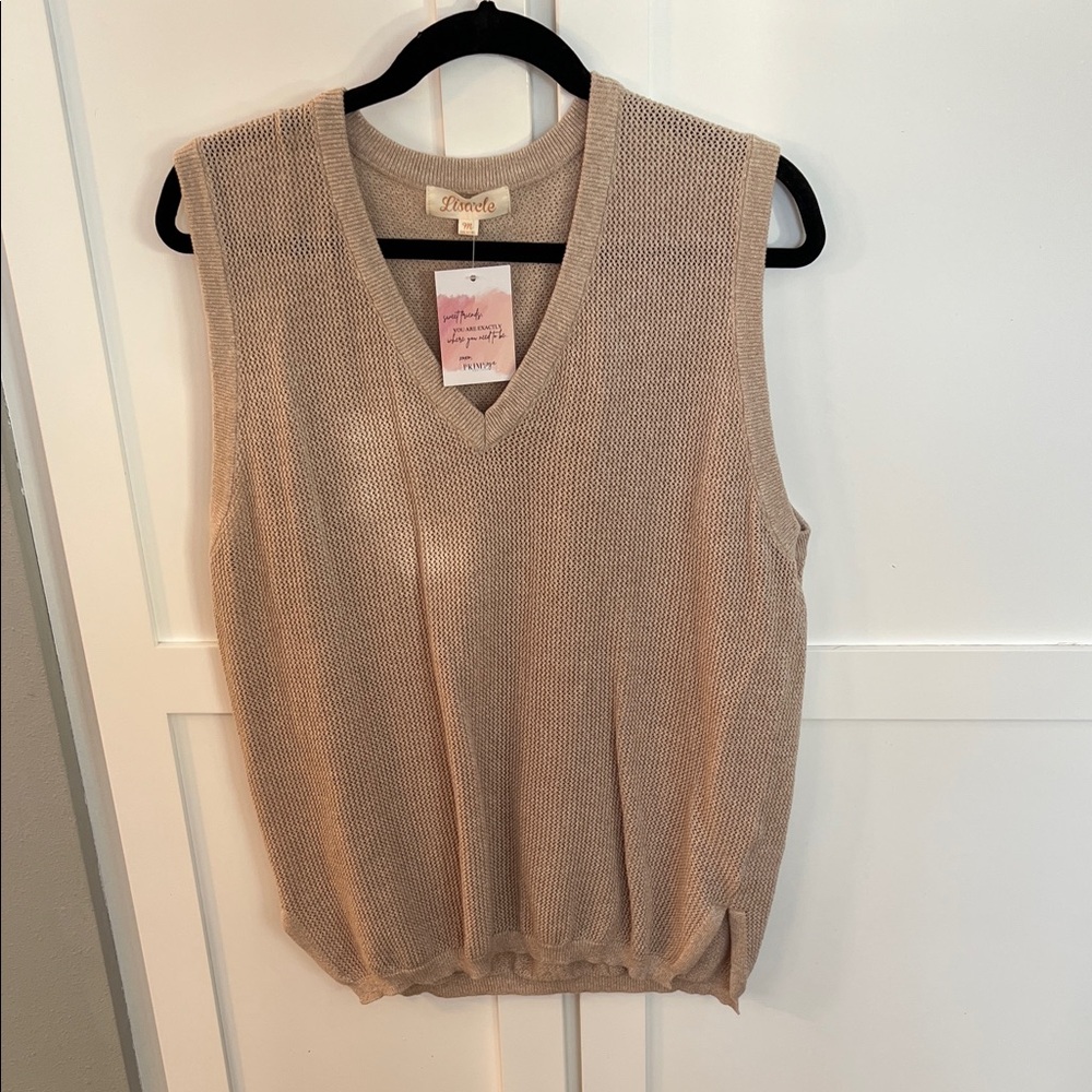 Listicle Beige Knit Top